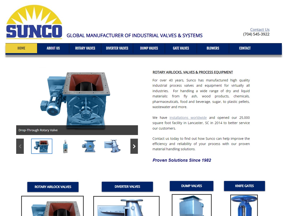 Sunco Powder website preview