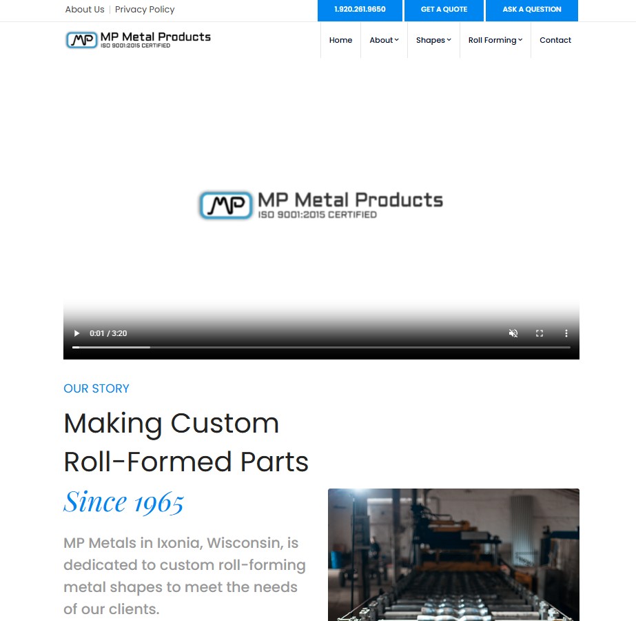 M.P. Metal Products, Inc. preview