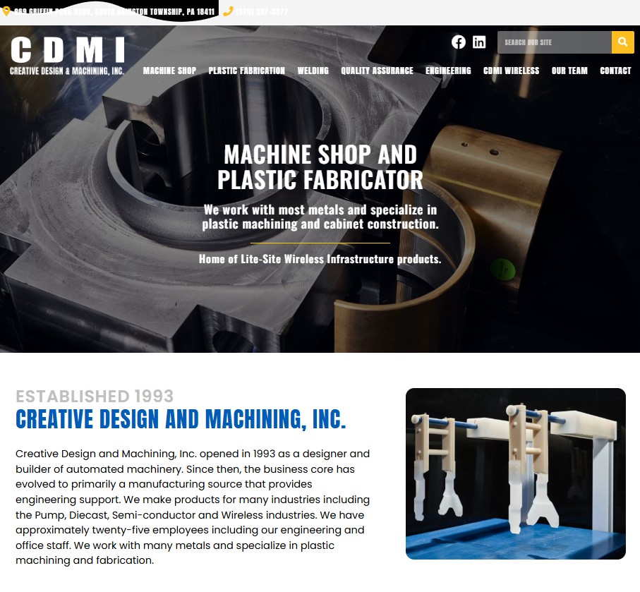 Creative Design and Machining, Inc.