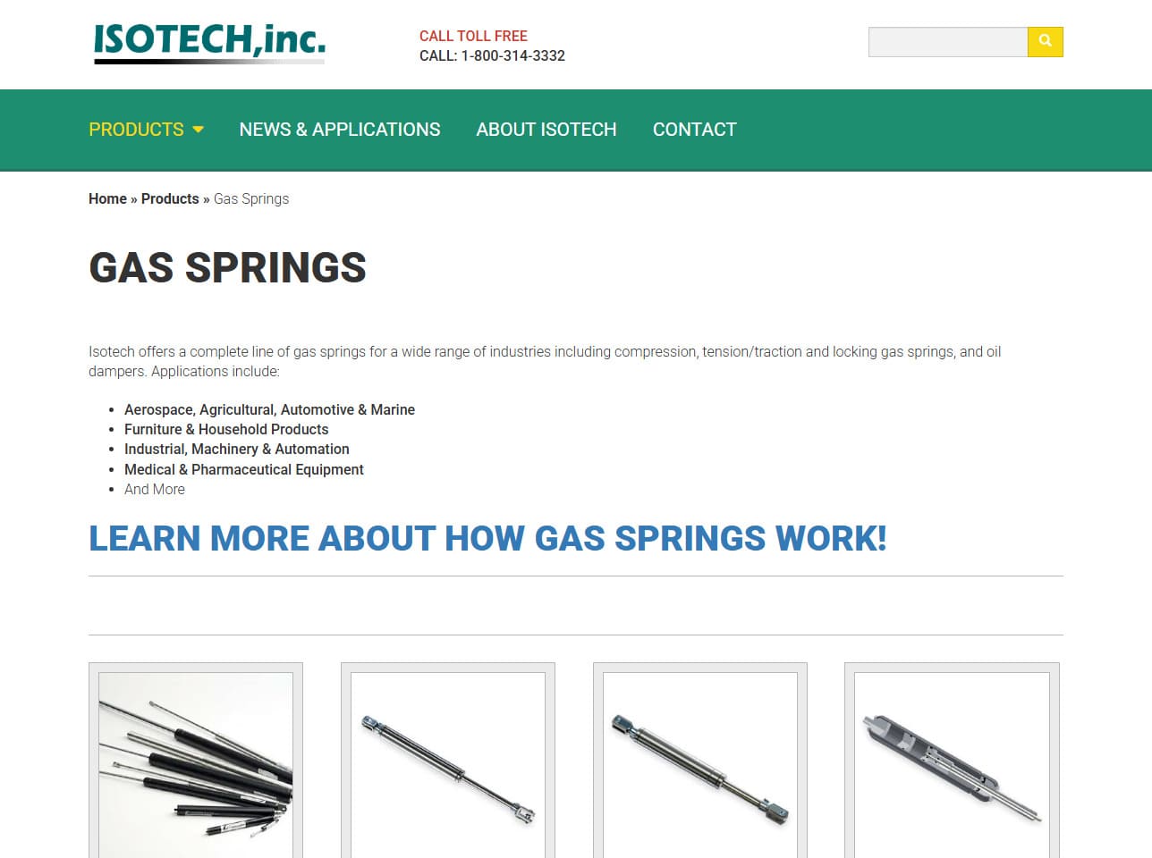 Isotech, Inc. Gas Springs