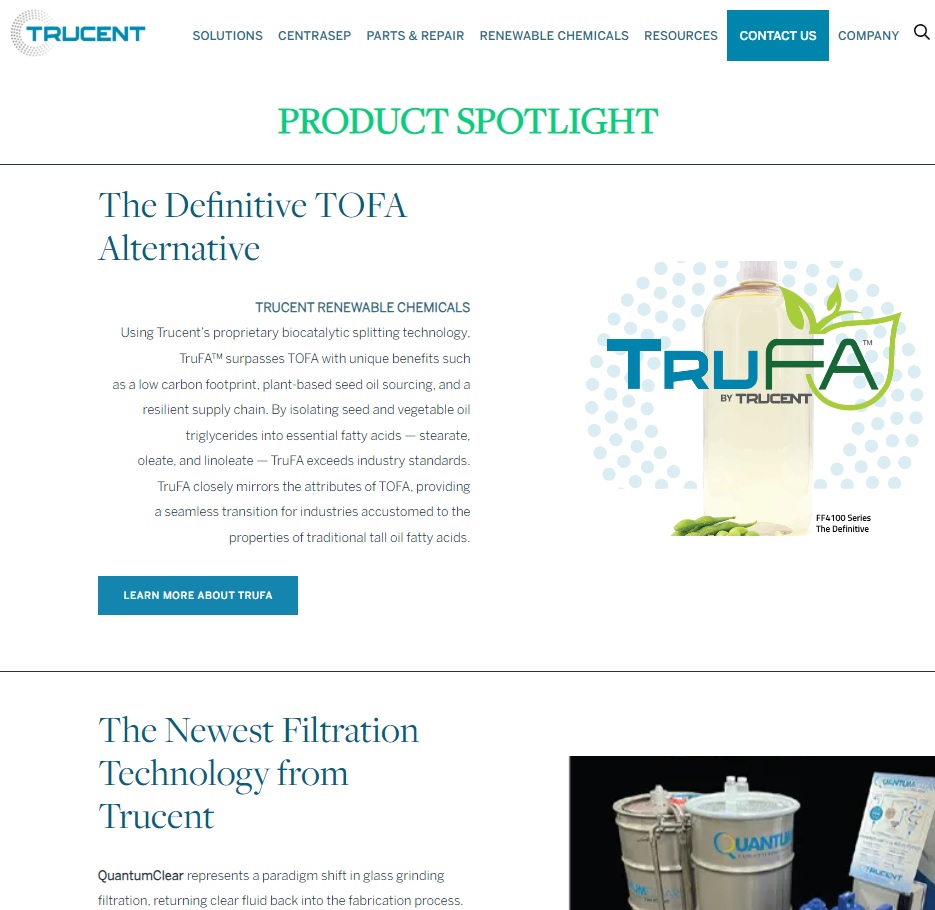 Trucent website preview
