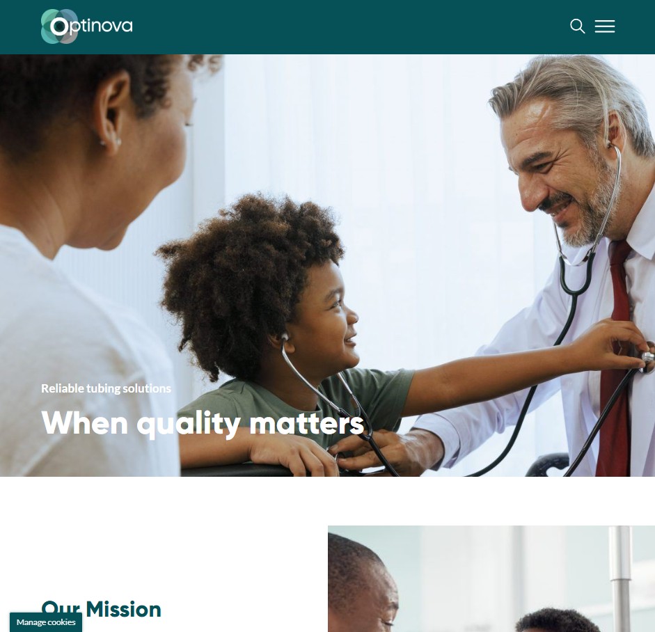 Optinova Americas website preview