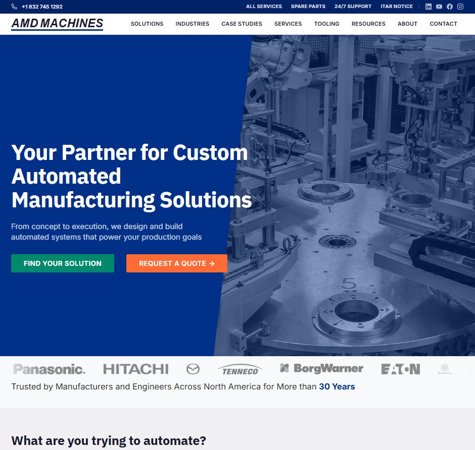 Advanced Manufacturing Development LLC website preview