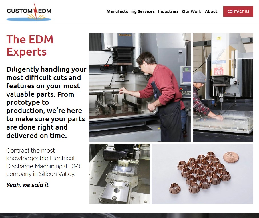Custom EDM website preview