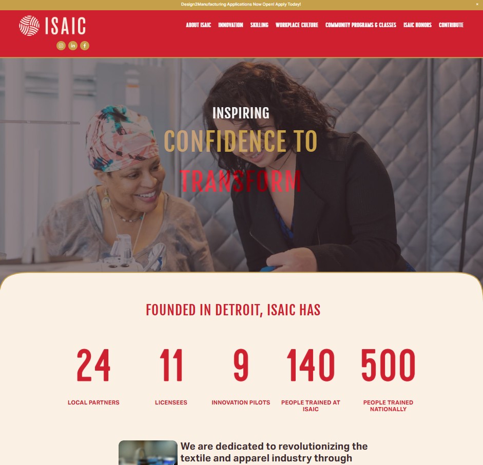 ISAIC website preview