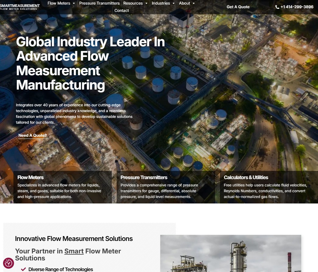 SmartMeasurement website preview