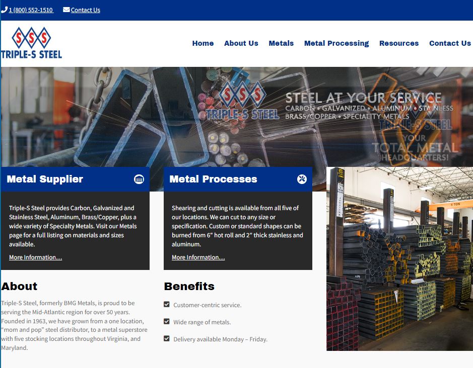 Triple-S Steel Holdings, Inc. website preview