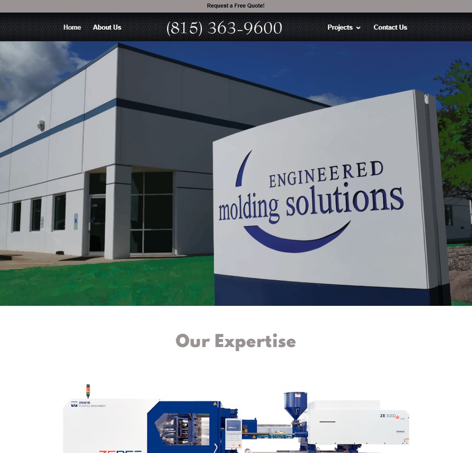 Engineered Molding Solutions, Inc. website preview