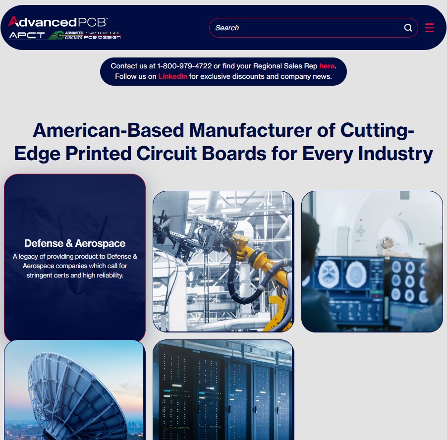 AdvancedPCB website preview