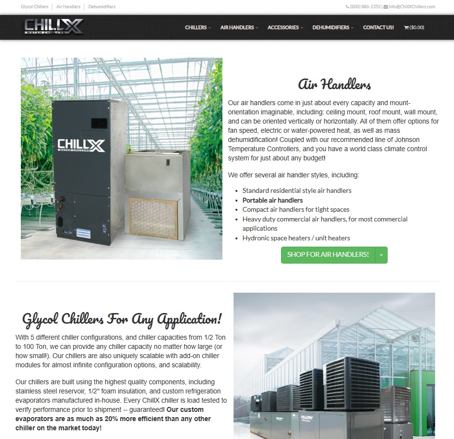 ChillX Chillers website preview