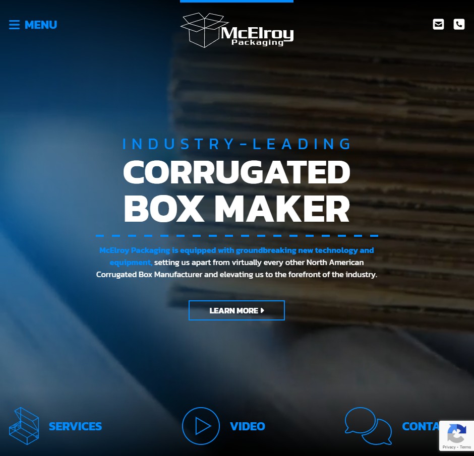 McElroy Packaging website preview