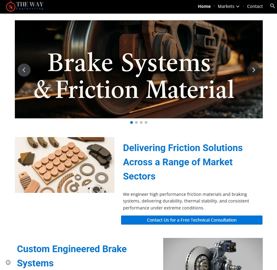 The Way Engineering website preview