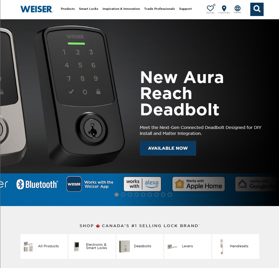 Weiser website preview