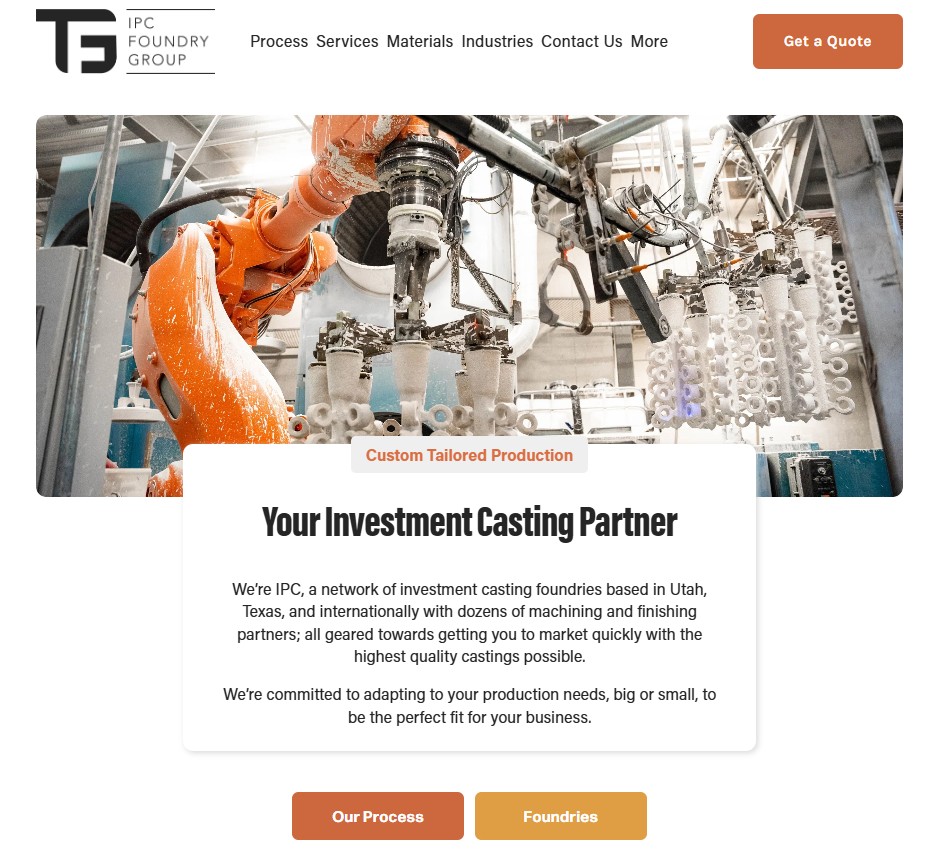 IPC Foundry Group, Inc. website preview