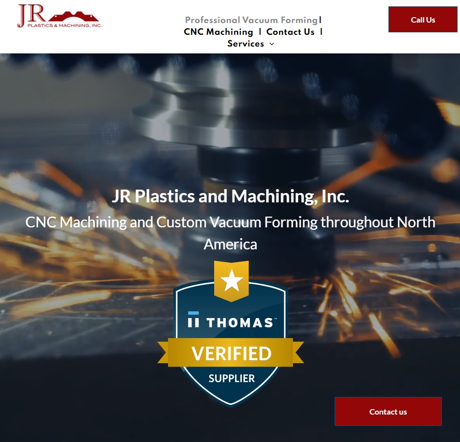 JR Plastics & Machining, Inc. website preview