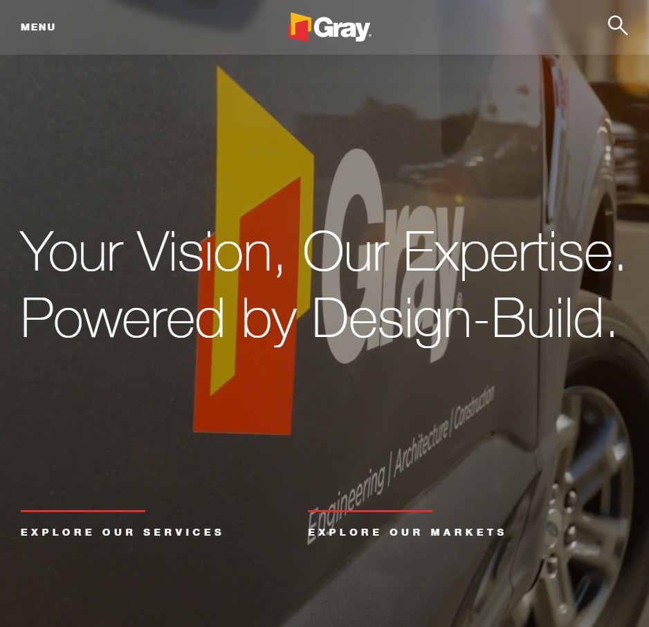 Gray website preview