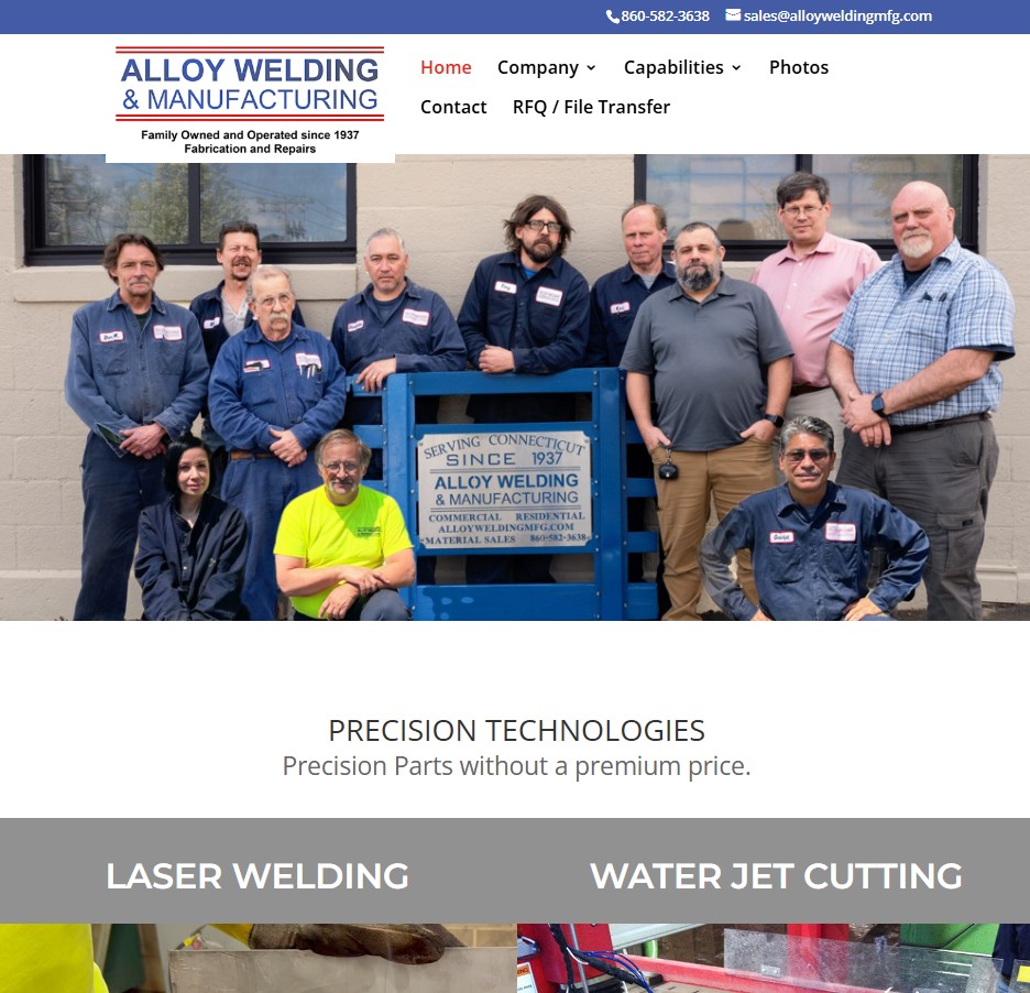 Alloy Welding & Manufacturing website preview