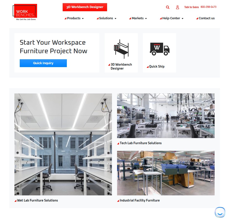 Workbenches.com website preview