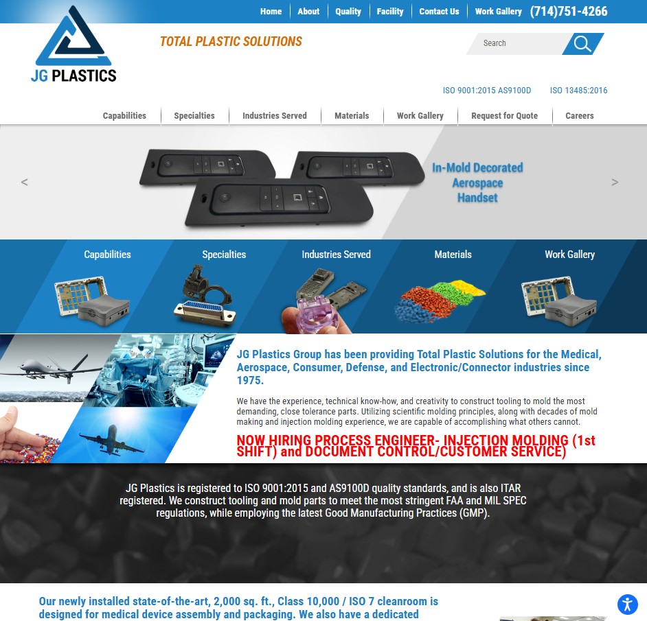 JG Plastics Group LLC website preview