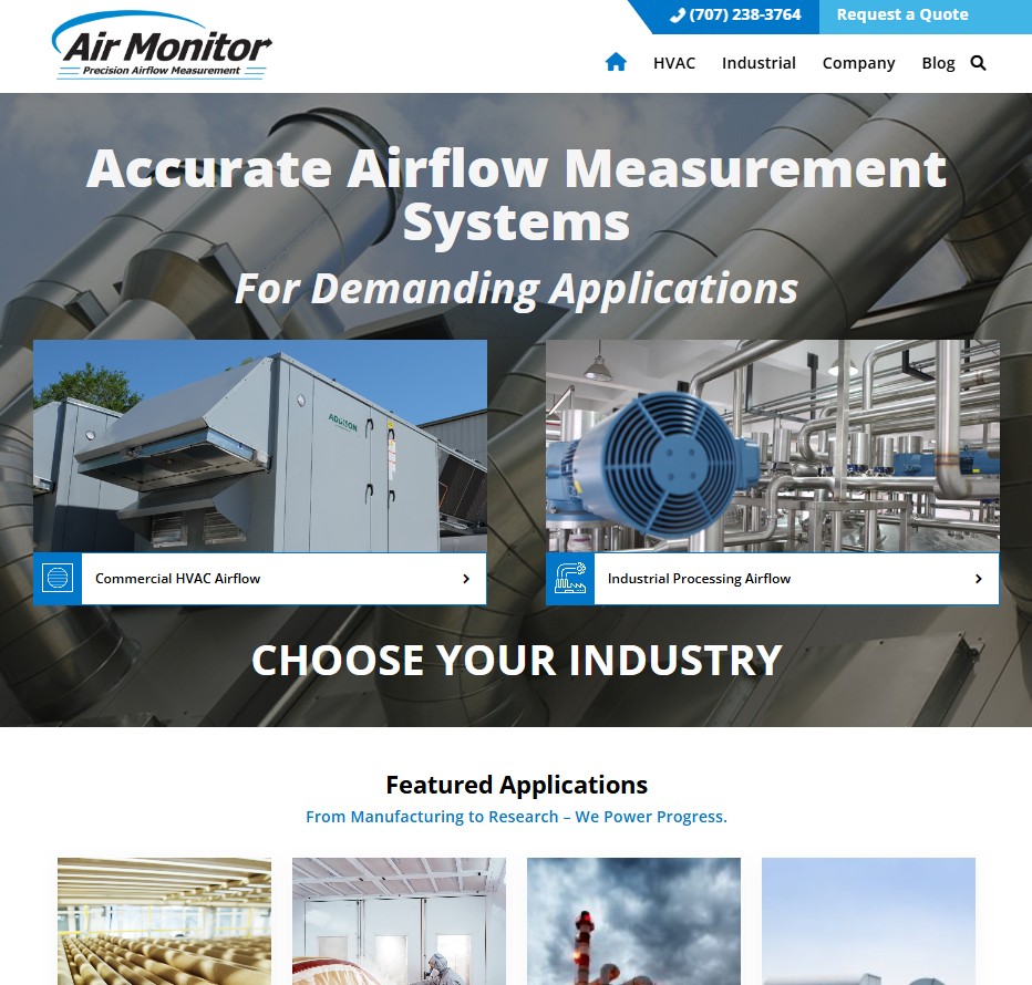 Air Monitor website preview