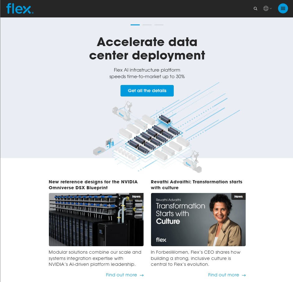 Flex LTD. website preview