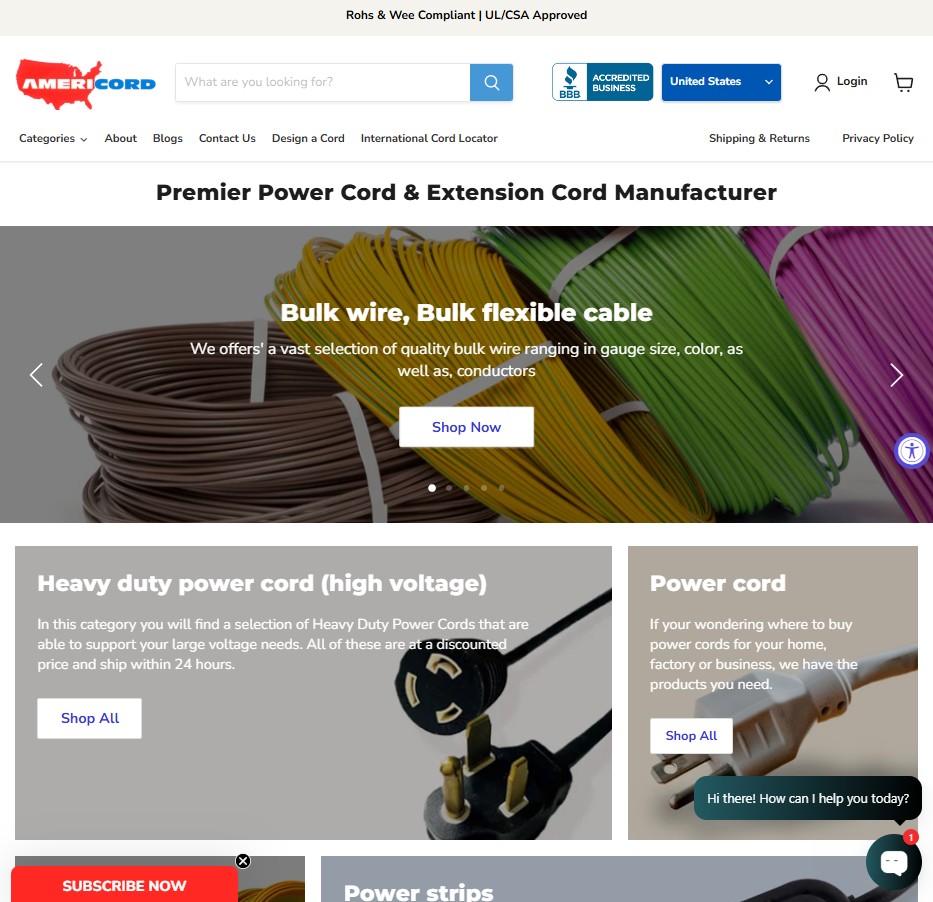 Americord website preview