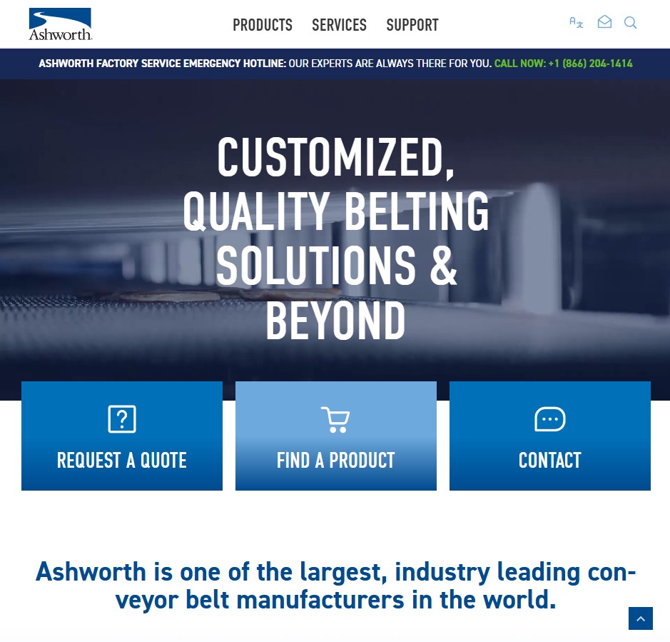 Ashworth® Bros., Inc. website preview