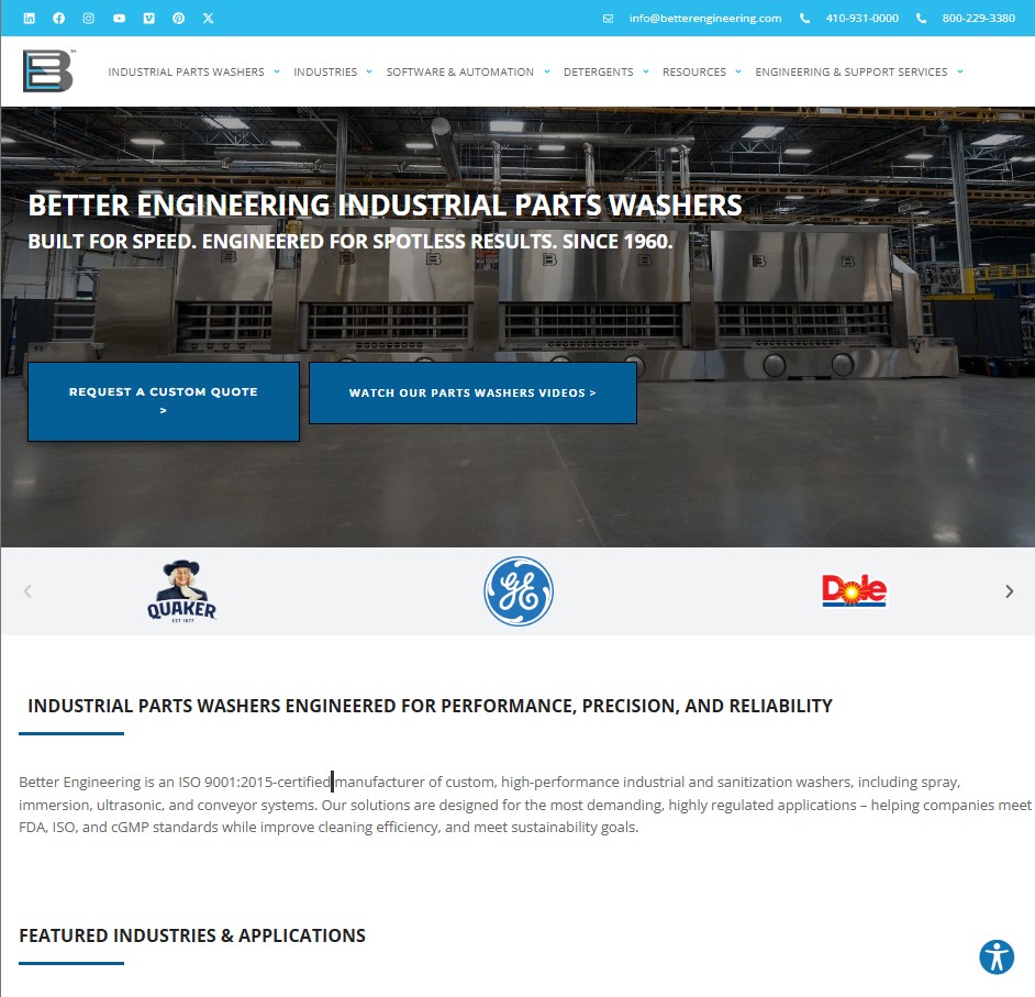 Better Engineering website preview
