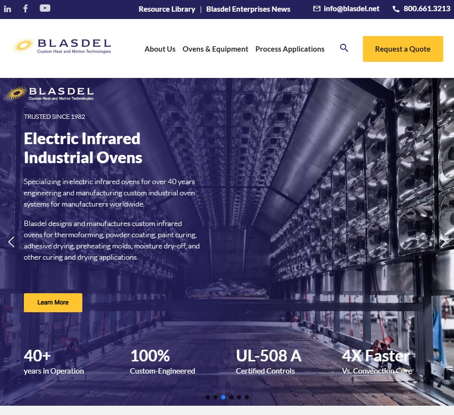 Blasdel Enterprises, Inc. website preview
