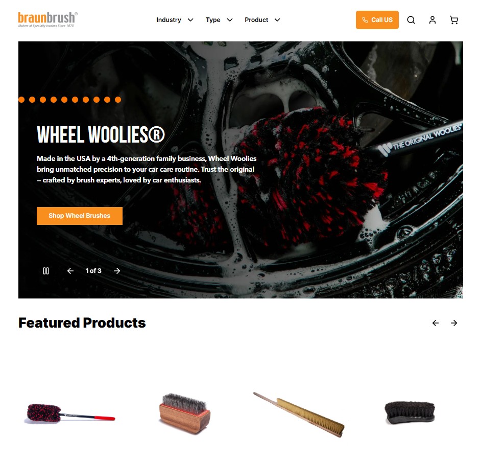 Braun Brush Company website preview