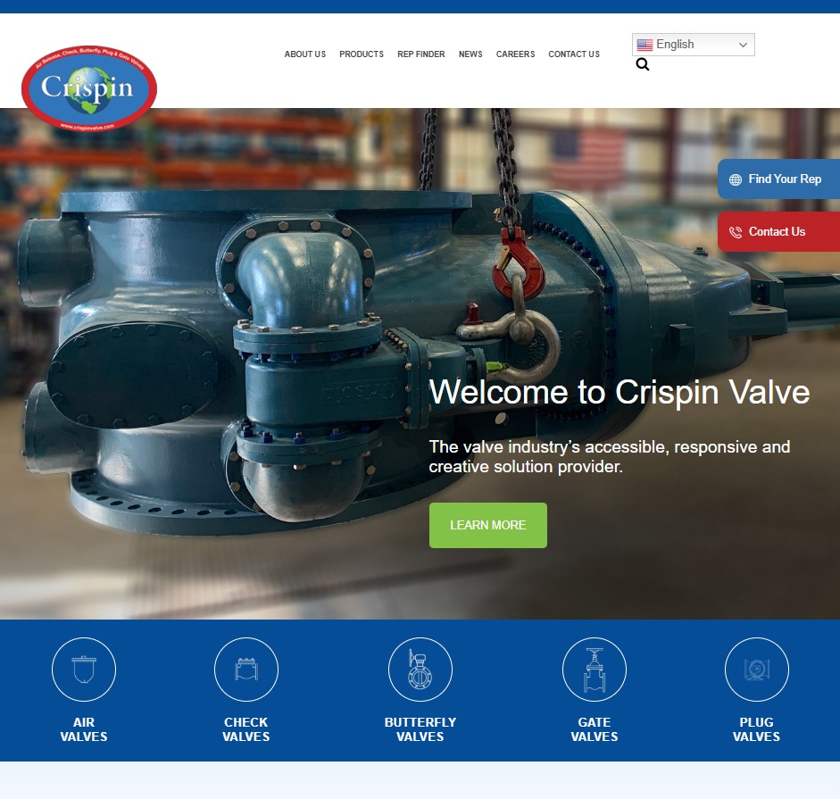 Crispin Valve Multiplex Manufacturing Co. website preview