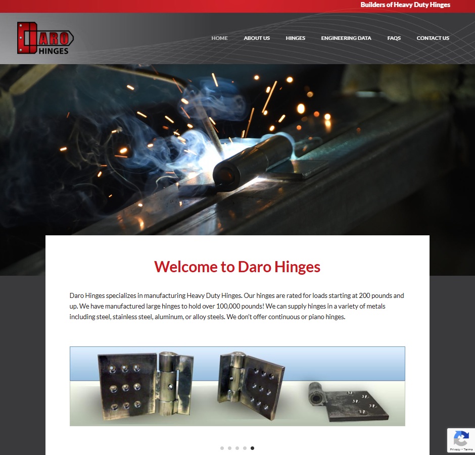 Daro Hinges website preview