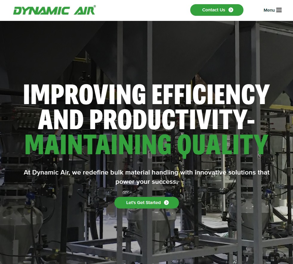 Dynamic Air Inc. website preview