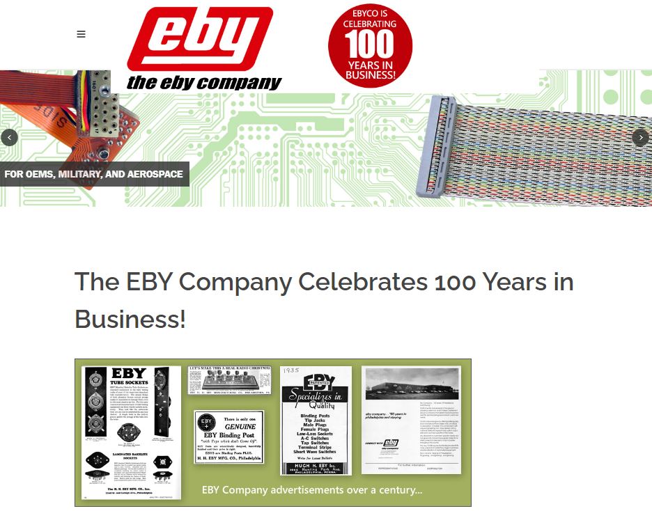 Eby Company website preview