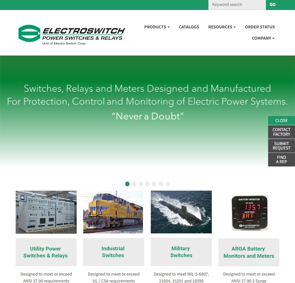 ElectroSwitch website preview