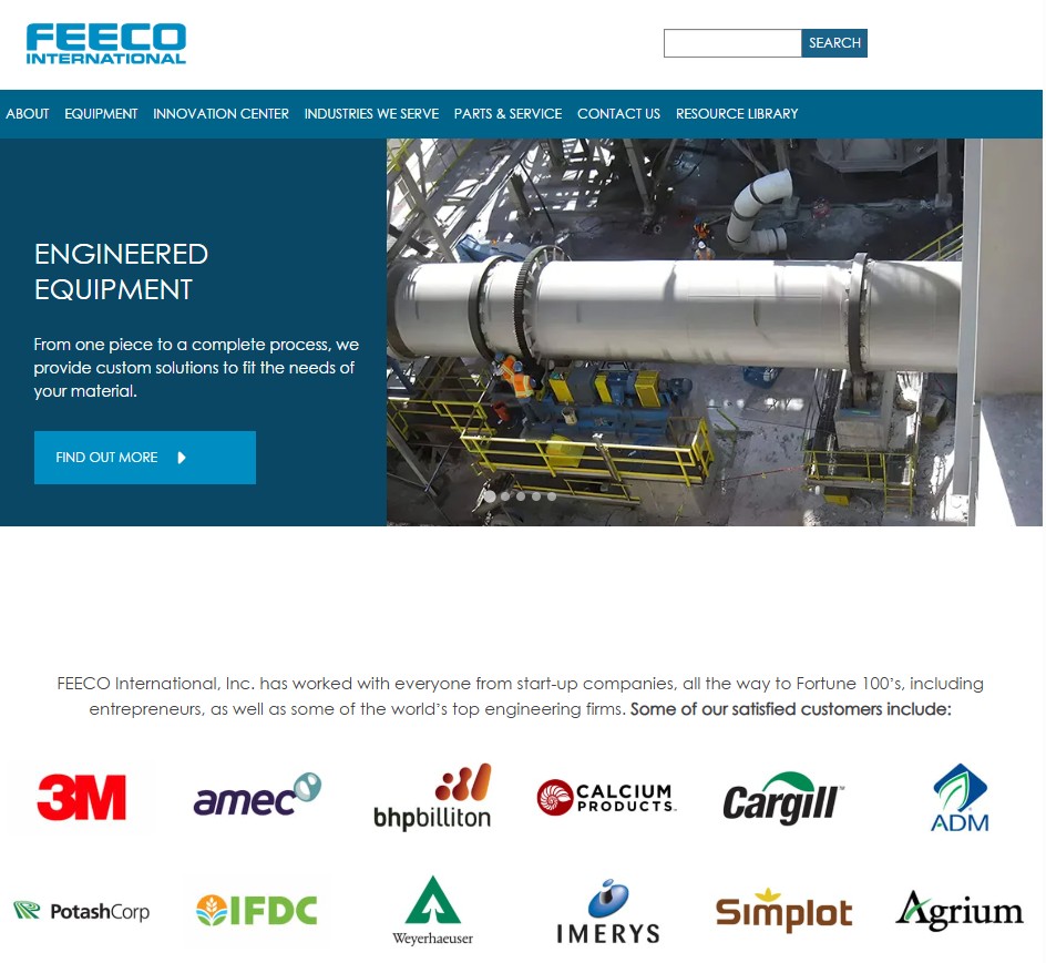 FEECO International, Inc. website preview