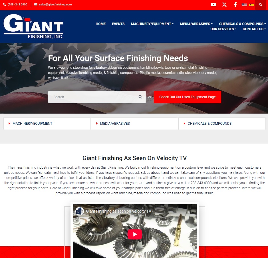 Giant Finishing, Inc. website preview