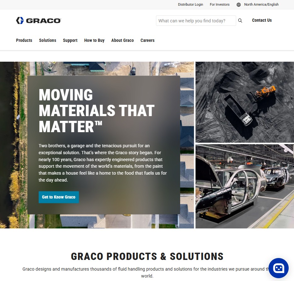 Graco, Inc. website preview
