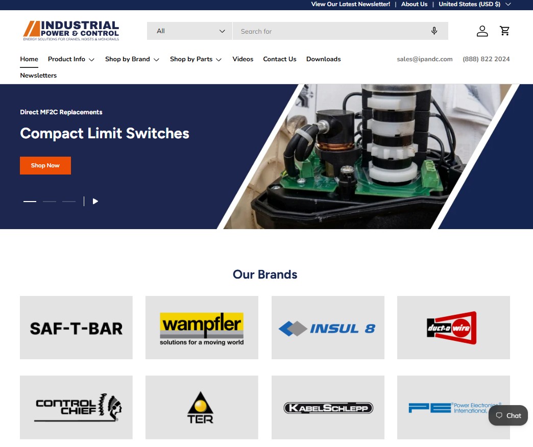 Industrial Power & Control Inc. website preview