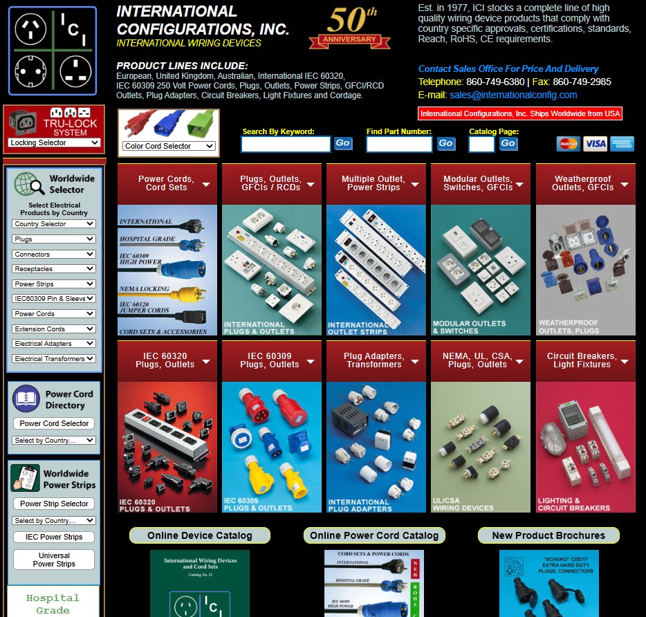 International Configurations, Inc. website preview
