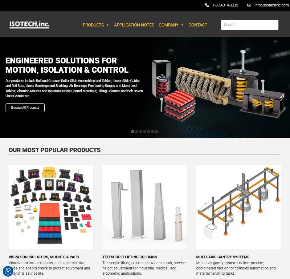 Isotech, Inc. website preview