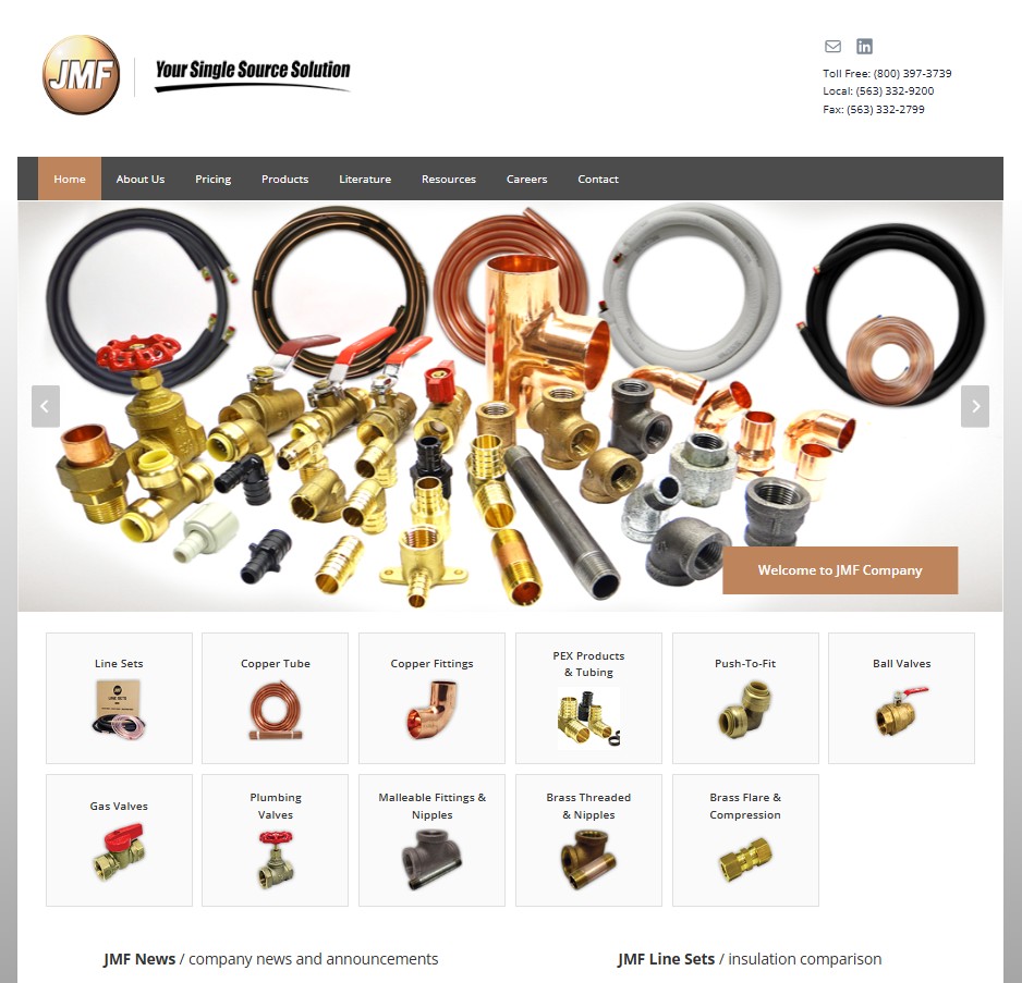 JMF Company website preview