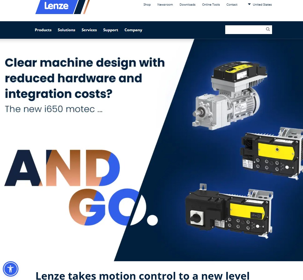Lenze Americas website preview