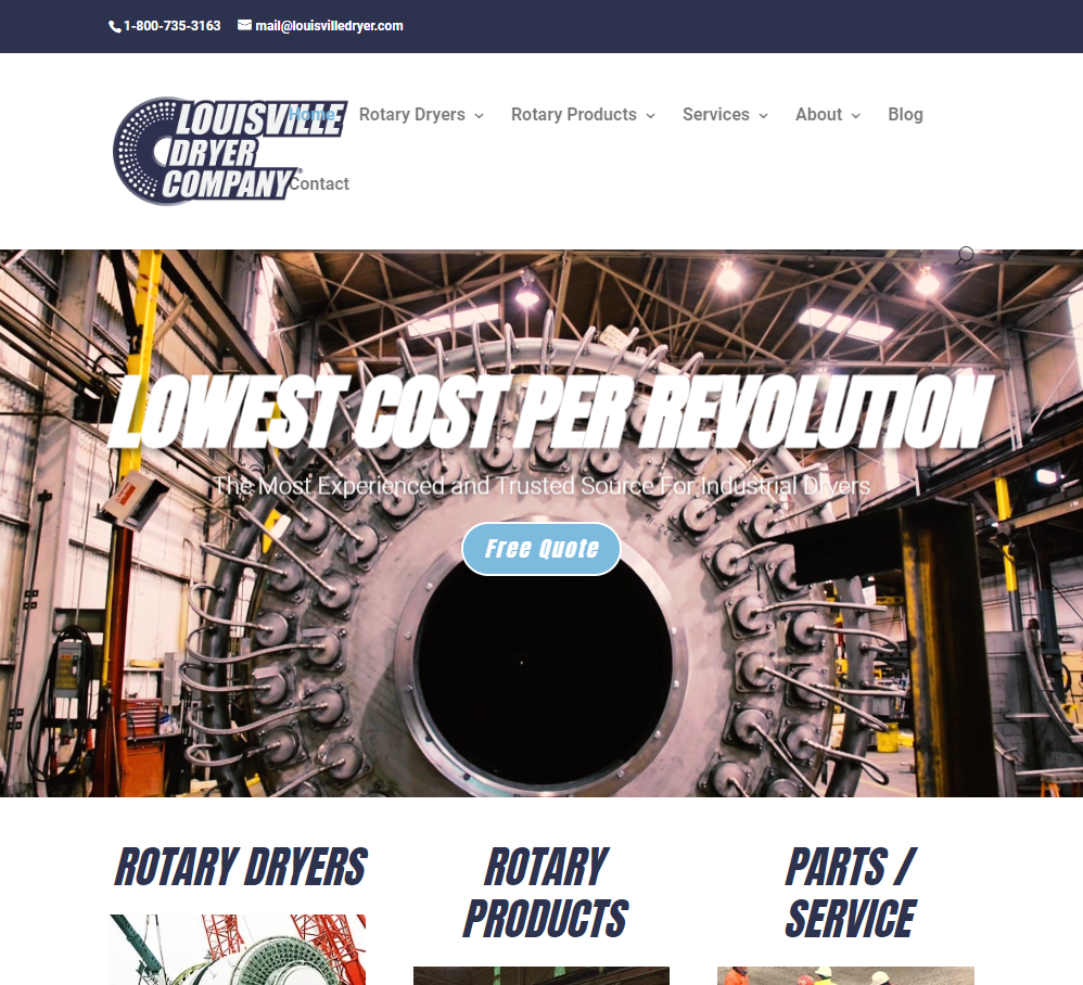 Louisville Dryer Company website preview