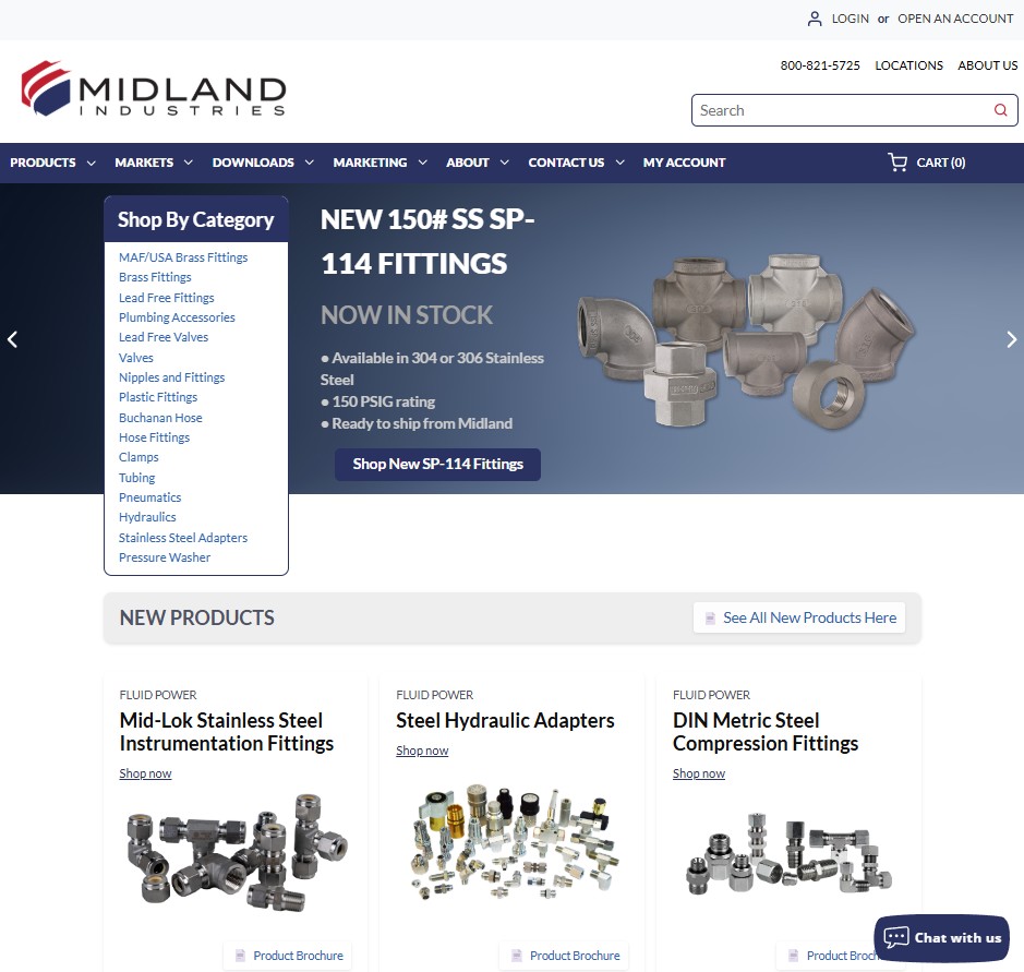 Midland Industries website preview