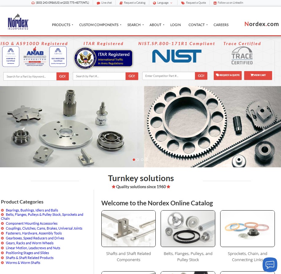 Nordex®, Inc. website preview