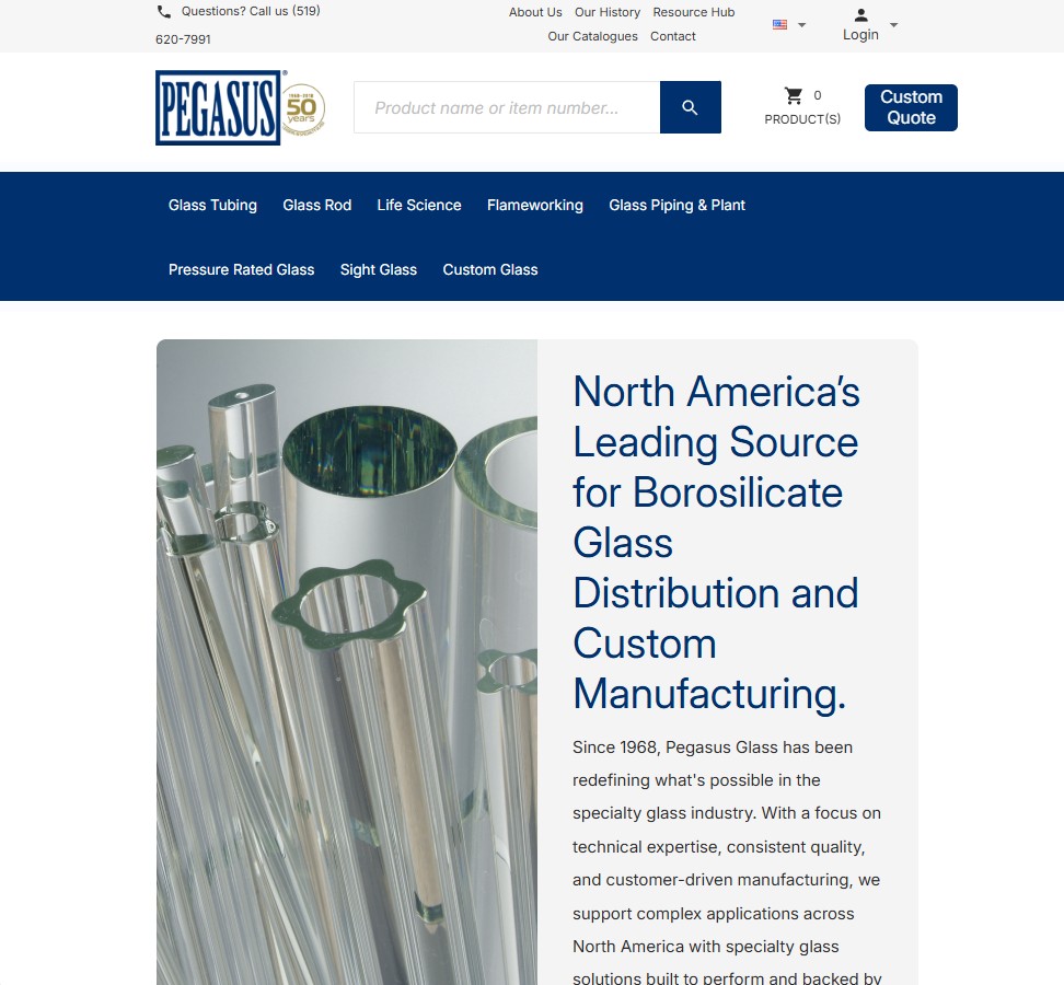 Pegasus Glass website preview