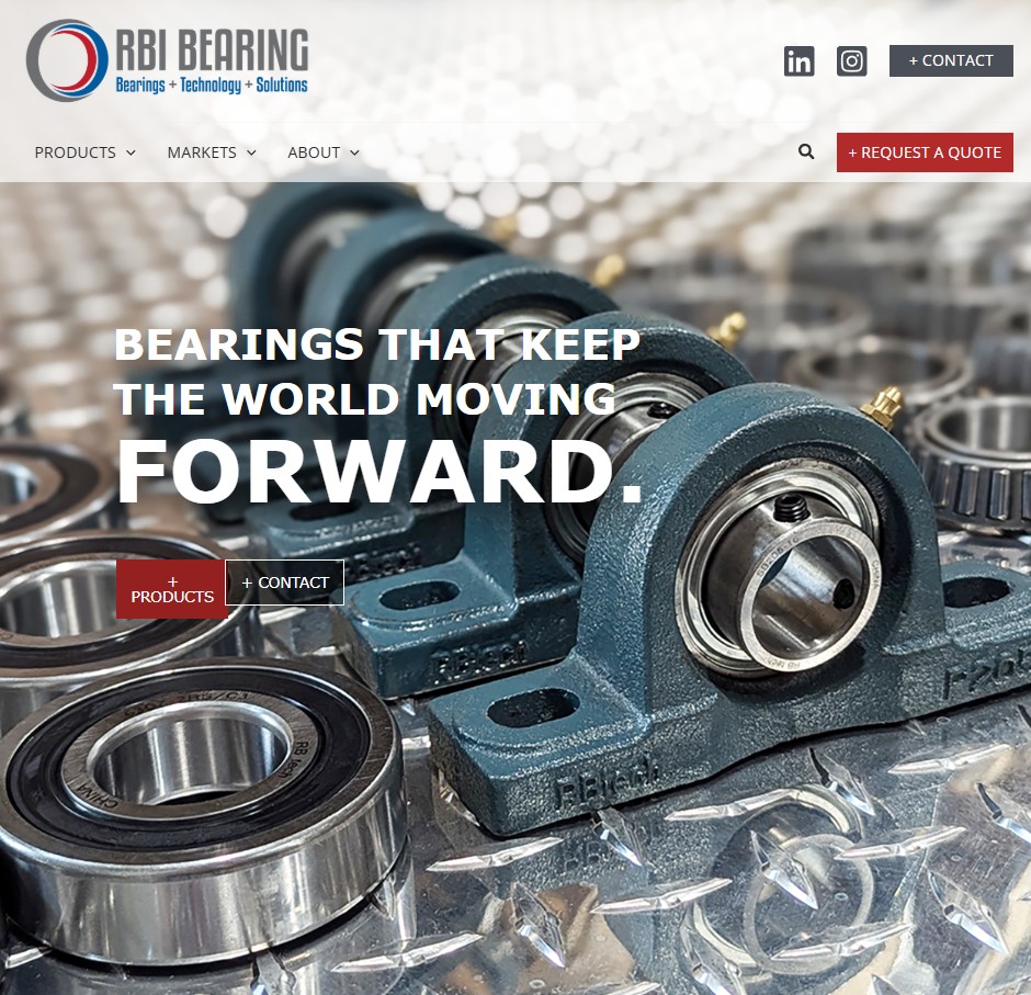 RBI Bearing, Inc. website preview