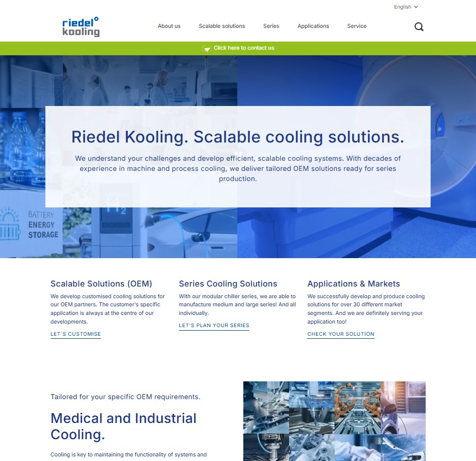 Riedel Kooling website preview