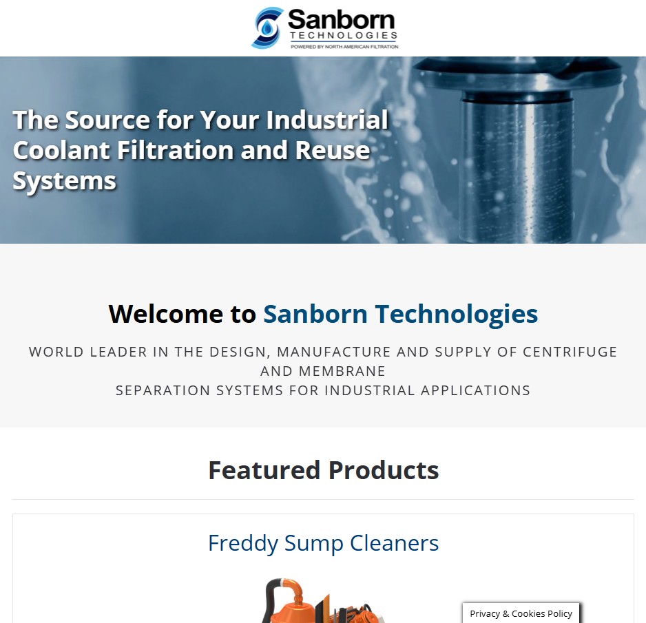 Sanborn Technologies website preview